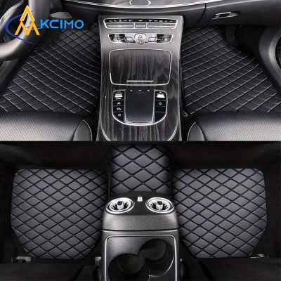 Juego de 5 Alfombrillas Universales para Auto, de Cuero PU, Impermeables y Antipolvo, Protector de Alfombra para Auto, Accesorios de Moda para Interior de Auto