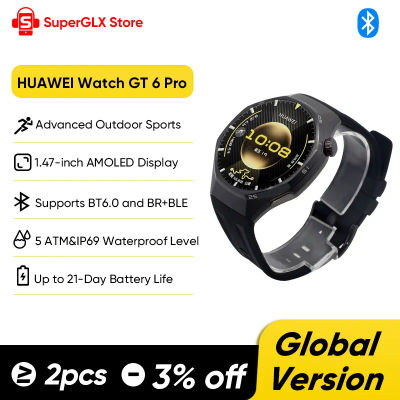 HUAWEI Watch GT 6 Pro Smartwatch Hasta 21 días de duración de la batería Versión global Reloj GT6 Pro Funciona perfectamente con iOS y Android NFC