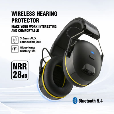 Protector auditivo Bluetooth, orejeras de seguridad con reducción de ruido, protección auditiva con cancelación, auriculares para caza, tiro, tiendas de trabajo