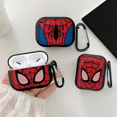 Fundas para auriculares funda para Airpods 1 2 Pro3 3 4 Pro Pro2 diseño de araña negra