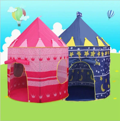 Tienda de campaña portátil para niños y niñas, juguete plegable, casa de juegos para bebés, Castillo de dibujos animados, decoración para habitación de niños, 135CM