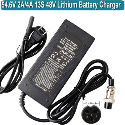 Cargador de 54,6 V 2A para batería de litio de 48V Skywalker 8S,Evercross H5,Kugoo M4/X1/M4 Pro,GX16/M16 adaptador de corriente de conector de 3 clavijas