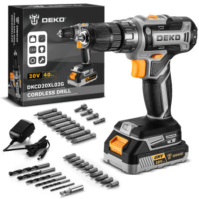 DEKO Taladro Inalámbrico para Mujer de 20 V con Batería y Cargador Kit de Taladro de 20 V Adecuado para Herramientas Domésticas de carpintería