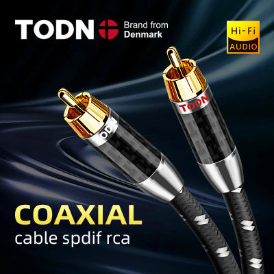 TODN Cable Coaxial de Audio Digital 75ΩHigh End Rca a Rca Cable Estéreo Macho Altavoz Hifi Subwoofer Cable AV TV