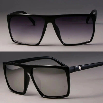 Gafas de Sol con Diseño de Calavera, Montura Cuadrada de Alta Calidad, Montura Grande, Retro, con Lentes de Color para Hombre y Mujer