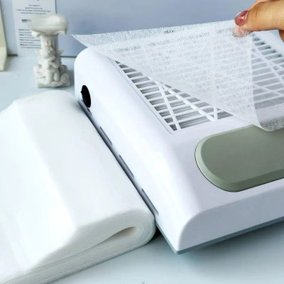 100/300/500 unidades de papel filtrante para uñas no tejido, repuesto para colector de polvo, blanco, para manicura, aspiradora, limpieza de salón, práctico y desechable