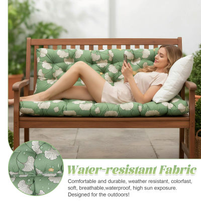 Cojín para Columpio de Porche con Respaldo, Cojín Impermeable para Banco de Muebles de Exterior, Cojín Grueso para Columpio de Patio, Jardín