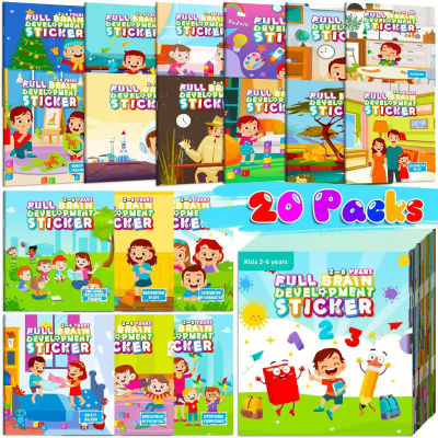 10/20 volúmenes de nuevo libro de pegatinas, pegatinas de desarrollo de potencial de enfoque, iluminación para niños, libro de educación temprana para bebés