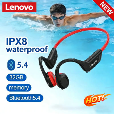 Auriculares Lenovo de Conducción Ósea, Bluetooth 5.4 con Micrófono, Impermeables, para Ejercicio, Fitness, Natación, Deportes, Inalámbricos, Nuevos 2026