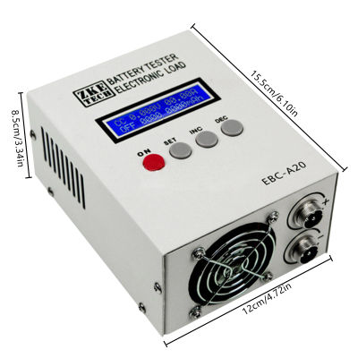 Probador de Capacidad de Baterías de Litio, Analizador Digital de Baterías, Cargador de Descarga de 10A-100A con Prueba de 4 Cables para Baterías de Iones de Litio, LiFePO4 y Plomo-Ácido