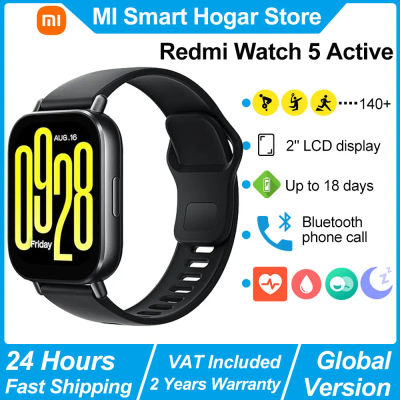 Reloj Inteligente Xiaomi Redmi Watch 5 Active, Pantalla LCD de 2 Pulgadas, Monitor de Frecuencia Cardíaca y Oxígeno en Sangre, Reloj Inteligente con Llamadas Bluetooth