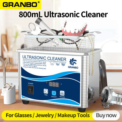 Limpiador ultrasónico Digital para el hogar, dispositivo de limpieza de 800ml, 60W, baño de acero