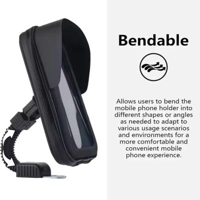 Soporte impermeable para teléfono móvil de hasta 6,5 ", bolsa para teléfono de motocicleta con visera solar I8F9