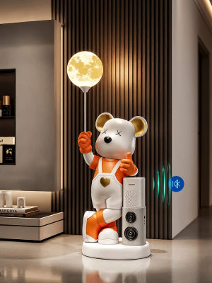 Estatuas de oso con Altavoz Bluetooth para decoración del hogar, decoración de suelo grande, escultura de Animal para sala de estar, hucha, adornos, regalos de inauguración de la casa