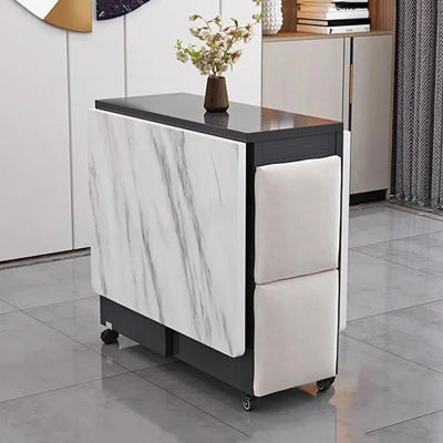 Juego De Mesa De Comedor plegable, 4 sillas, mesa De Comedor De lujo nórdica italiana, decoración sencilla, Mesas Y Sillas De Comedor, muebles De cocina