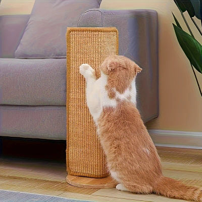 Poste rascador para gatos de sisal resistente: diseño seguro para sofá, material de sisal natural duradero que promueve el cuidado saludable de las uñas y la protección de los muebles, regalo ideal