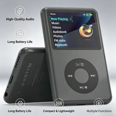 Nuevo Reproductor MP3 Ipod Classic de 64 GB con Bluetooth, Reproductor de Música HiFi Dap con Radio, Video, Walkman Electrónico INNIOASIS Y1