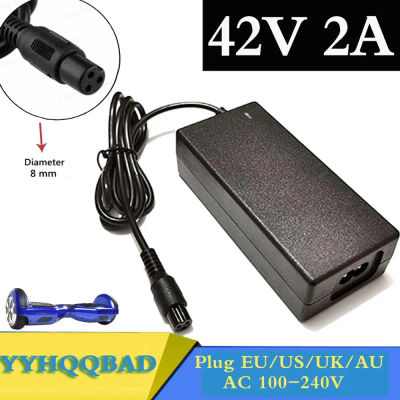 Cargador de batería universal de 42V 2A, fuente de alimentación de 100-240VAC para cargador de aeropatín de scooter de autoequilibrio
