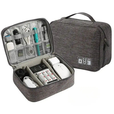 Bolsa de almacenamiento de cables, organizador electrónico Digital impermeable, cargador de línea de datos USB portátil, bolsa de almacenamiento de enchufe, organizador de cables de viaje