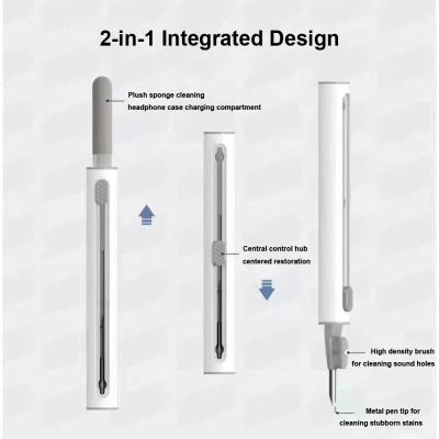 Kit de limpieza de auriculares con bolígrafo para AirPods Pro 2/3/4, herramientas de limpieza de auriculares Bluetooth compatibles con Galaxy Buds 3 y Xiaomi
