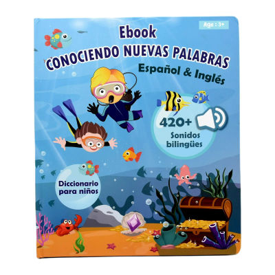 Máquina de aprendizaje de idiomas en español Montessori, libros de lectura electrónicos, juguetes educativos para bebés pequeños, libro electrónico multifunción