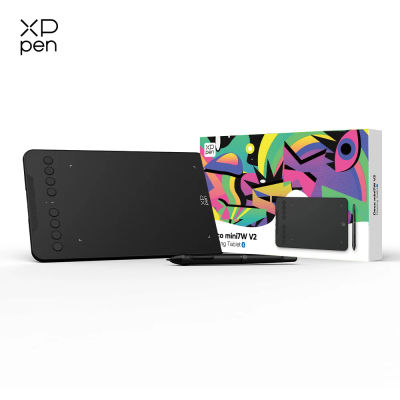 Tableta Gráfica XPPen Deco Mini7W V2 de 7 Pulgadas con Bluetooth 5.0, Batería de 1000 mAh y 16K Niveles de Presión para Diseño