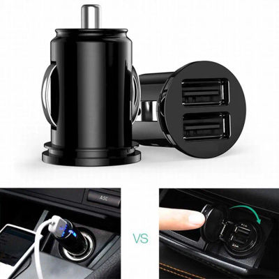 Cargador USB Dual para coche, adaptador de corriente de 2 puertos, 2,4 A, 5V, encendedor de cigarrillos, carga rápida, cargador de teléfono para coche para todos los teléfonos inteligentes
