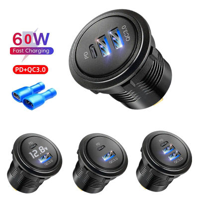 Toma de cargador marino para coche, usb pd de 12v, QC3.0 y PD tipo C, adaptador de cargador de coche de 3 puertos para bmw x3 e83 e87 bmw x5 e53 f30 f20 f10