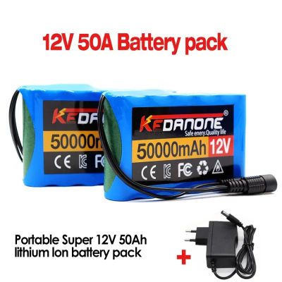 2024 12V 50000mah nuevo portátil súper recargable batería de iones de litio capacidad DC 12,6 v 30Ah CCTV Cam Monitor + cargador