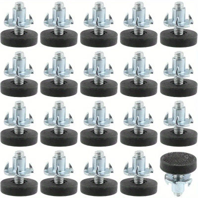 20 patas niveladoras ajustables de acero inoxidable para muebles, Base antideslizante resistente para mesas/sillas/armarios/sofás