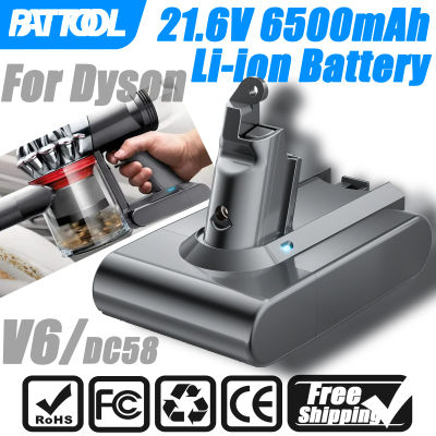 BATOOL 21,6 V 6500mAh para Dyson V6 batería de aspiradora DC58 DC59 DC62 SV03 SV04 SV05 SV06 SV07 650 770 batería de vacío absoluta