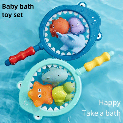 Juguete de Baño para Bebés, Tortuga con Rociador de Agua, Juego de Pesca de Tiburones, Juguete de Animales para Niños, Juguete Flotante para Jugar en el Agua