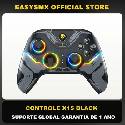 Control Inalámbrico para Juegos EasySMX X15, Joystick Bluetooth para PC Windows, Nintendo Switch, Android/iOS, RGB, Efecto Hall