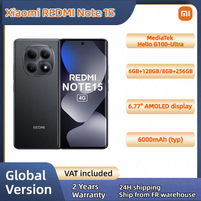 NUEVO Xiaomi REDMI Note 15 2026, MTK Helio G100-Ultra, Pantalla AMOLED de 6.77'', Cámara de 108MP, 6000mAh, Carga Rápida de 33W, Altavoces Duales, NFC