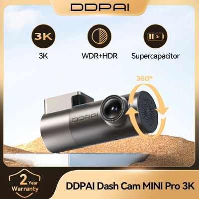 Cámara para Auto DDPAI MINI Pro 3K HDR 1620P con WiFi, Visión Nocturna, WDR, Control por Voz, Monitor de Estacionamiento 24H, 143 ° FOV