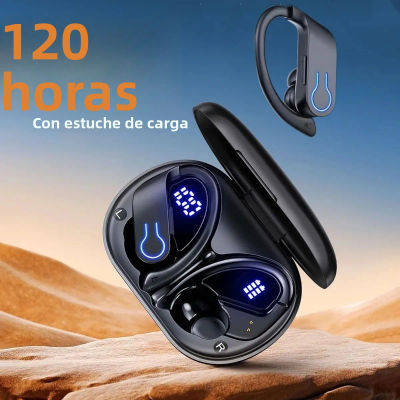 Auriculares TWS Bluetooth 6,1, auriculares inalámbricos impermeables IPX7 con micrófono con cancelación de ruido ENC, graves profundos para deportes, entrenamiento y gimnasio