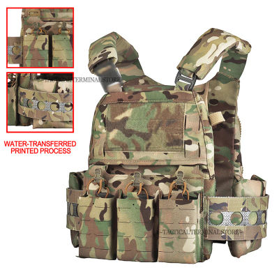 Chaleco Táctico Ferro V5 FCPC de Liberación Rápida, Portátil, con Sistema Molle, para Airsoft y Caza, con Bolsa Triple para Cargadores 556