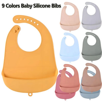 Babero para bebé, Baberos impermeables ajustables, silicona comestible suave para bebés, toalla para goteo de Saliva para recién nacidos, bufanda para niños sin BPA