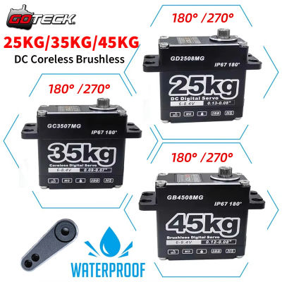 Servo RC 25kg 35kg 45kg Servo impermeable de Metal para RC 1/10 1/8 Traxxas TRX4 Axial SCX10 coche trepador Robot camión piezas de Robot