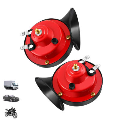 2 uds rojo 120db súper bocina para fuentes de alimentación de 12V coche barco motocicletas altavoz automotriz altavoz de coche señal de sonido