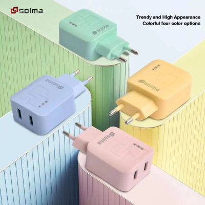 Macaron Color UE estándar 2 puertos USB cargador de viaje móvil para iPhone Samsung enchufe adaptador Universal de carga