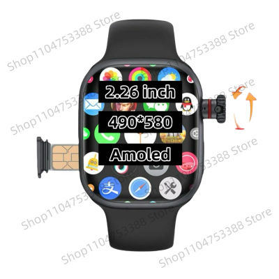 Reloj CD99 X 5G smartwatch Reloj inteligente AMOLED 5G LTE de 2,29 pulgadas con 180 ° Cámara giratoria GPS WiFi Ranura para tarjeta SIM Monitoreo de salud
