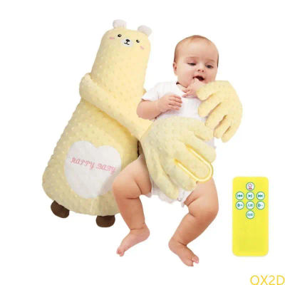 QX2D Baby Calming Doll Pacify Hand Sleep Assist Almohada con/sin música y control remoto
