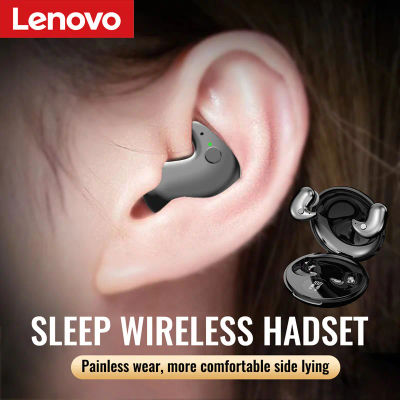 Auriculares invisibles Lenovo para dormir con micrófono, auriculares inalámbricos Bluetooth, resistentes al agua Ipx5, auriculares deportivos estéreo HiFi ultracompactos