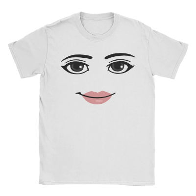 Ropa de manga corta con cuello redondo, novedad de verano, ropa de calle Harajuku, Robot Robloxs, camiseta de juego facial para mujer, ropa estética
