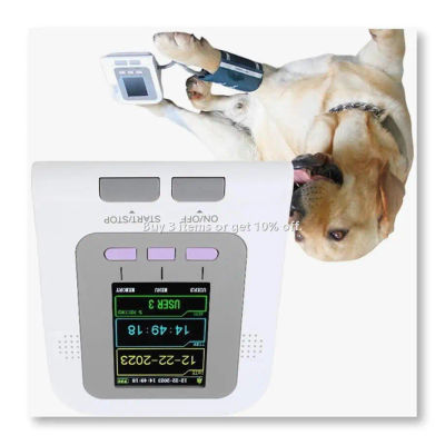◉ Monitor de Presión Arterial para Perros y Gatos, Monitor Veterinario Digital con 3 Brazaletes y Pulsímetro