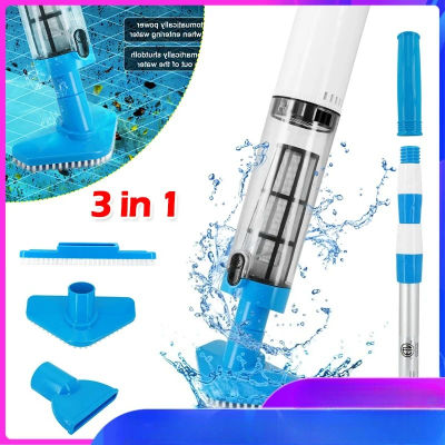 Aspiradora Inalámbrica 3 en 1 Recargable para Piscinas, Spas, Jacuzzis y Piscinas Pequeñas con Detector de Inmersión Automático