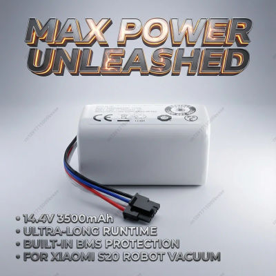Batería de repuesto de 3500mAh para Robot aspirador Xiaomi S20, paquete de 4 celdas de 14,4 V, accesorios compatibles, carga rápida