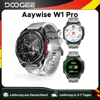 DOOGEE ANYWISE W1 PRO Smartwatch 5ATM resistencia al agua mapa sin conexión GPS de doble banda función de recordatorio de monitoreo de salud música Local