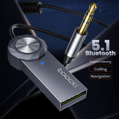 Toocki-Adaptador receptor inalámbrico Bluetooth 5,1, conector de 3,5mm, Audio, música, Dongle USB, transmisor Bluetooth para coche, altavoz auxiliar para coche